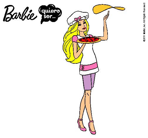 Dibujo Barbie cocinera pintado por gatita11