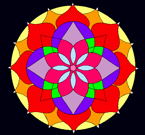 Dibujo Mandala 14 pintado por caro308