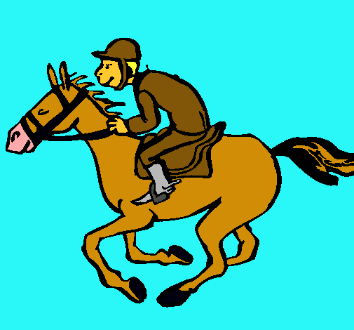 Dibujo Carrera de caballos pintado por diego2