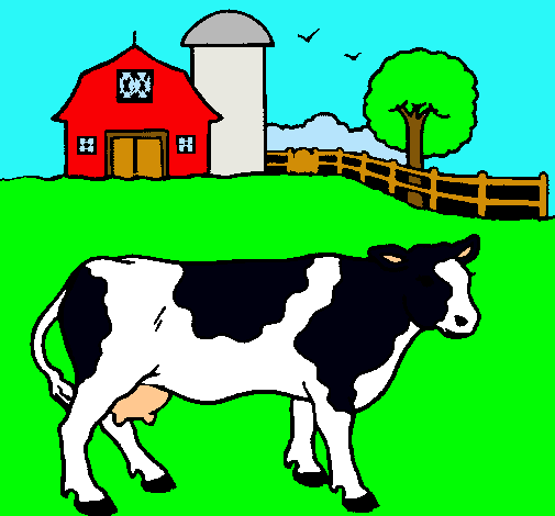 Dibujo Vaca pasturando pintado por ashleyp