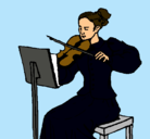 Dibujo Dama violinista pintado por esterh
