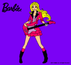 Dibujo Barbie guitarrista pintado por florinata