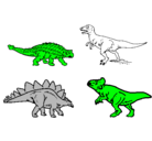 Dibujo Dinosaurios de tierra pintado por cala