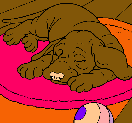 Dibujo Perro durmiendo pintado por aralejandr