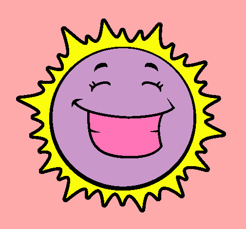 Dibujo Sol sonriendo pintado por m8n6ca