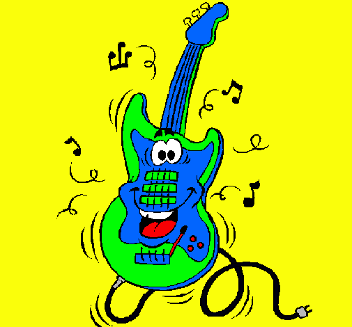 Dibujo Guitarra eléctrica pintado por JosePu