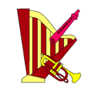 Dibujo Arpa, flauta y trompeta pintado por abelsolano
