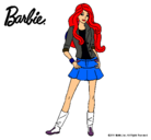 Dibujo Barbie juvenil pintado por rebelde