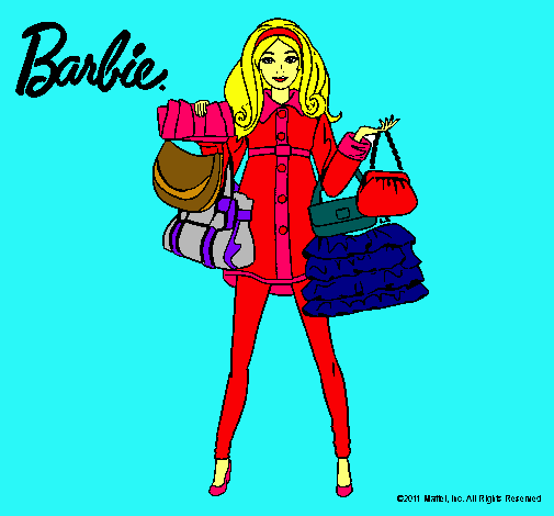 Dibujo Barbie de compras pintado por frankie323