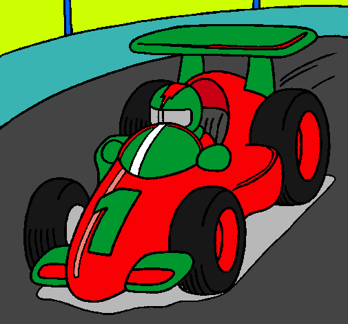 Dibujo Coche de carreras pintado por JuLi-o