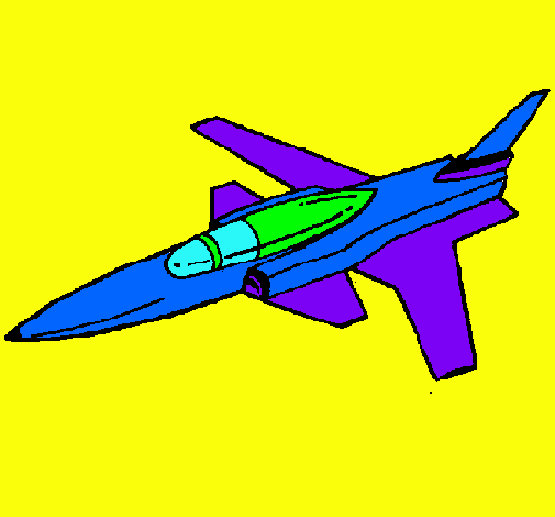 Dibujo Jet pintado por JosePu