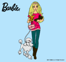 Dibujo Barbie con sus mascotas pintado por -Andrea
