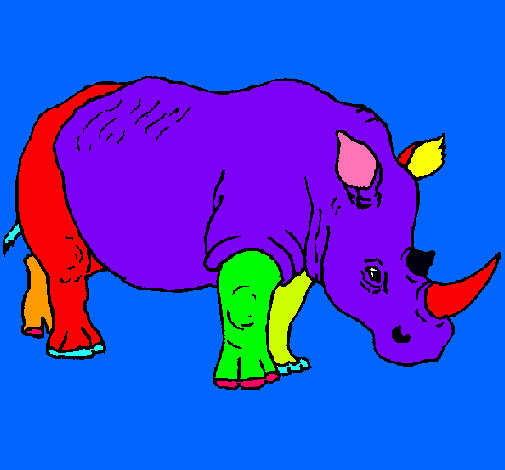 Dibujo Rinoceronte pintado por JosePu