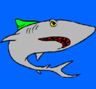Dibujo Tiburón pintado por leomix