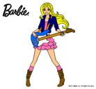 Dibujo Barbie guitarrista pintado por rocanrolera