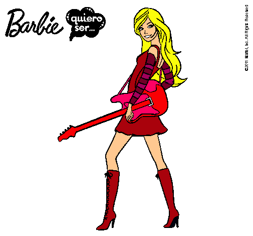 Dibujo Barbie la rockera pintado por viktoriya