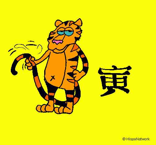 Dibujo Tigre pintado por AitaTkiero