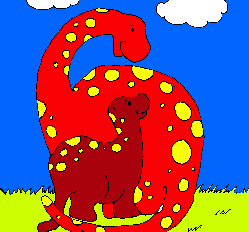 Dibujo Dinosaurios pintado por Claudito01