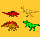 Dibujo Dinosaurios de tierra pintado por neta