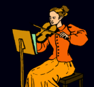 Dibujo Dama violinista pintado por abinw