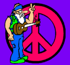 Dibujo Músico hippy pintado por  Lesiree