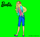 Dibujo Barbie con look casual pintado por CLAUDIAB