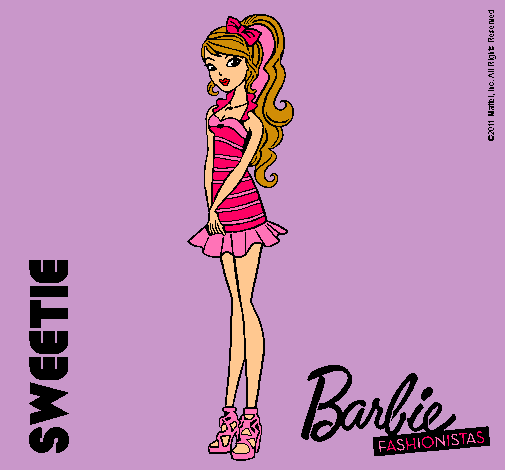 Dibujo Barbie Fashionista 6 pintado por Neusi