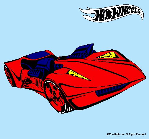 Dibujo Hot Wheels 4 pintado por josete