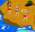 Dibujo Barbie y sus amigas en la playa pintado por yoyoyo1