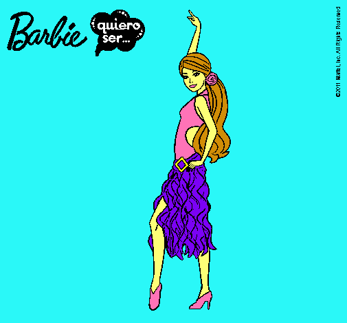 Dibujo Barbie flamenca pintado por frankie323