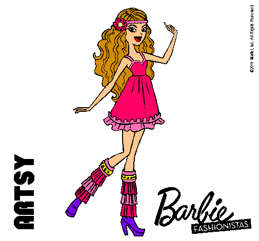 Dibujo Barbie Fashionista 1 pintado por Neusi