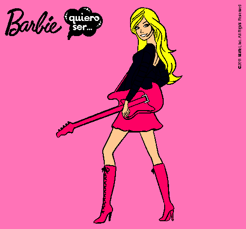 Dibujo Barbie la rockera pintado por agus2