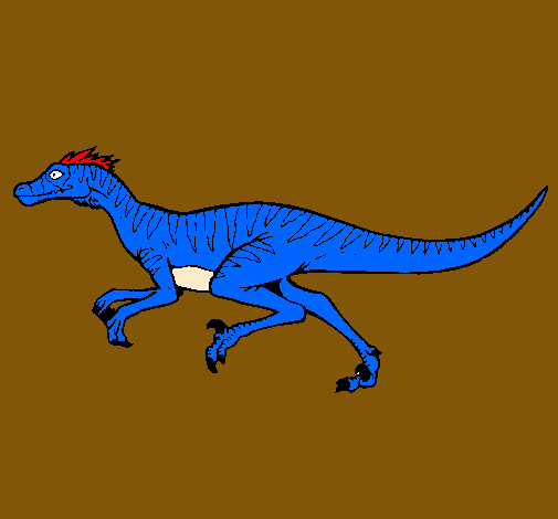 Dibujo Velociraptor pintado por chochi