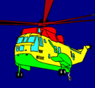 Dibujo Helicóptero al rescate pintado por amics