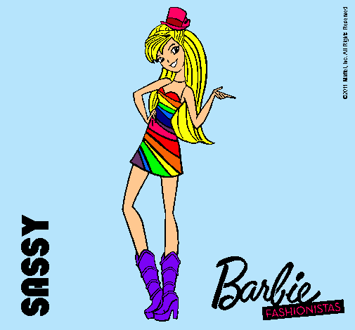 Dibujo Barbie Fashionista 2 pintado por Loreto