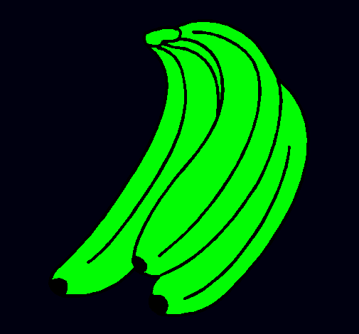 Dibujo Plátanos pintado por fatpe