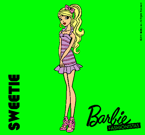 Dibujo Barbie Fashionista 6 pintado por sayca