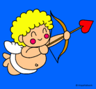 Dibujo Cupido pintado por angiexjudas