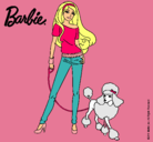 Dibujo Barbie con look moderno pintado por -Andrea