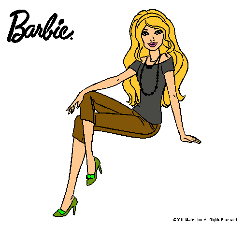 Dibujo Barbie moderna pintado por Maria-pm