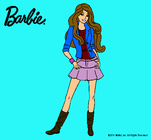 Dibujo Barbie juvenil pintado por nenitha_89