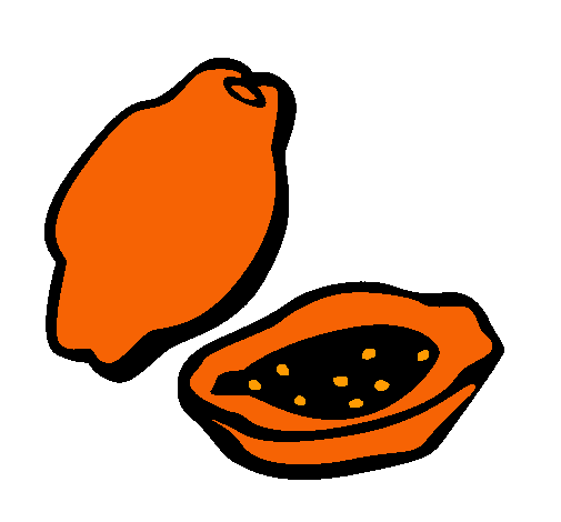 Dibujo Papaya pintado por pedrita