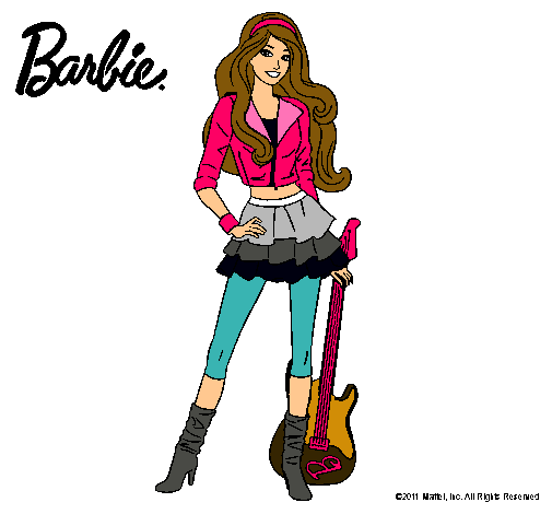 Dibujo Barbie rockera pintado por Maria-pm