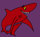 Dibujo Tiburón alegre pintado por Tiburona