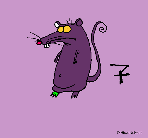 Dibujo Rata pintado por luciamoris