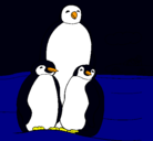 Dibujo Familia pingüino pintado por Diego777