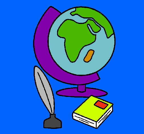 Dibujo Bola del mundo pintado por jazlaguera