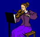 Dibujo Dama violinista pintado por ESQUILTIRA
