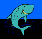 Dibujo Tiburón pintado por tiburoncin