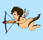 Dibujo Cupido volando pintado por paolas